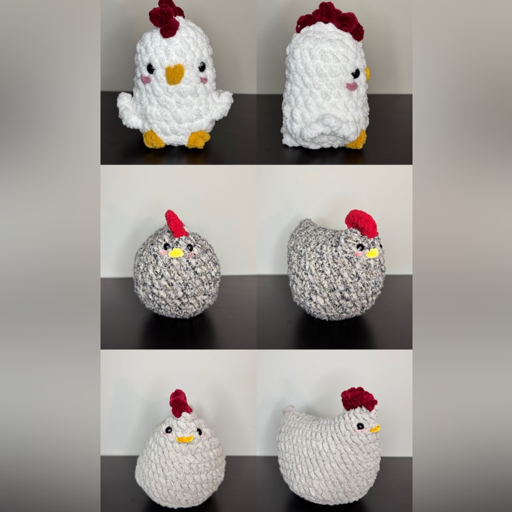 Hand crocheted chicken 
Made to order